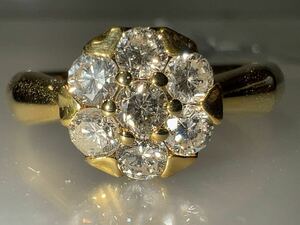 [ great special price ]K18 diamond ring 0.56ct KSM-013