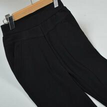 新品☆M~L 裏シャギー ストレッチパンツ レディース 暖かい ボトムス 冬 極暖 らくらくパンツ ウエストゴム/ブラック 黒/メール便可/13556_画像2