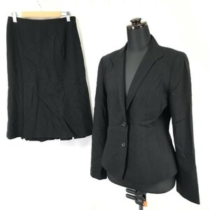 日本製☆タルボット/Talbots☆セットアップ/スカートスーツ【上下2/レディースM/黒/black】Jackets/skirt/Set up◇cBH341