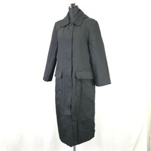 90s-00s/Made in Japan☆スーツにも合う♪ステンカラーロングコート【women’s size -M-L/黒/black】Coats/Jackets/Jumpers◇zBH290_画像1