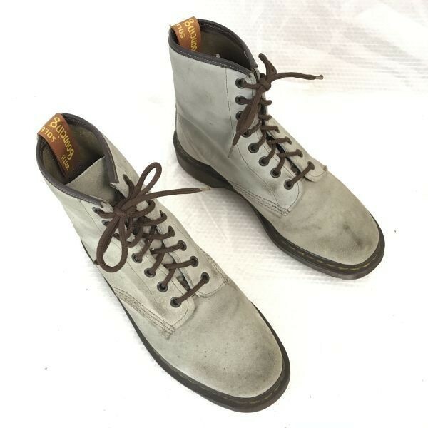 英国/イングランド製/Vintage☆ドクターマーチン/Dr.Martens☆本革/8ホールブーツ【UK5/24.0cm/ベージュ系/BEIGE】Shoes◇cWB101-9