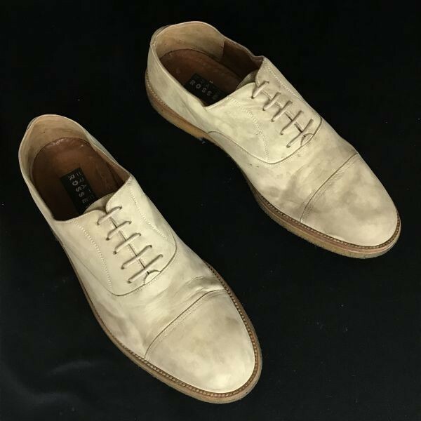 ビンテージ☆フラテッリロセッティ/FRATELLI ROSSETTI☆クレープソール/ストレートチップ【9/ベージュ/BEIGE】内羽根式/dress shoes◇ci-55