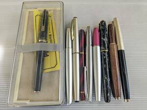 【9点まとめて】万年筆 18Kx3 14Kｘ6 パイロット PILOT プラチナ PLATINUM セーラー sailor パーカー PARKER ペン 筆記用具 文房具　(宮32)