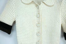 中古 21SS FENDI Knitted Short-sleeve Romper In White フェンディ ニット ジャンプスーツ ホワイト サイズ36_画像2