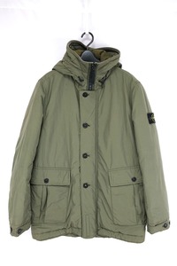 中古 STONE ISLAND ストーンアイランド MICROREPS プリマロフト ジャケット メンズ カーキ Lサイズ 711540626