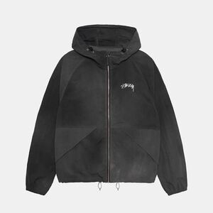 新品未使用 L サイズ Stussy Wave Dye Beach Shell ステューシー jacket ジャケット Black 黒 