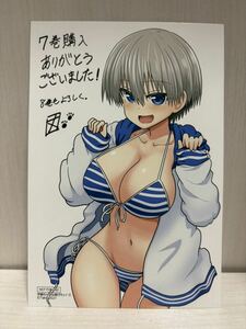 宇崎ちゃんは遊びたい！ 7巻 三洋堂 特典 イラストカード　(漫画 a69 丈 KADOKAWA