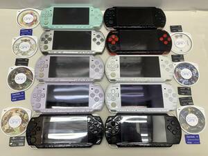 SONY PSP-2000/PSP-3000 合計10台 まとめ ソフト・メモリカード付き 通電OK ジャンク