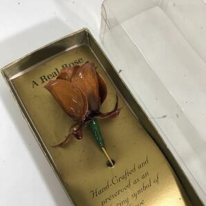 refle● A Real Rose ブローチ スティックピン 薔薇モチーフ アンティークデザイン 現状品 ジャンクの画像2