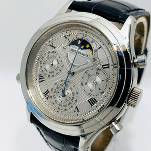 1円～ Shellman シェルマン グランドコンプリケーション 6770-H32167 トリプルカレンダー ムーンフェイズ メンズ腕時計 稼働品 ジャンク