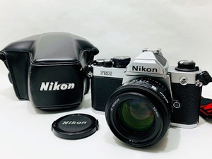 1円～ Nikon ニコン FM2 一眼レフ フィルムカメラ レンズ AF NIKKOR 50mm 1:1.4 動作未確認 シルバーボディ ケース付き