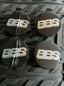 BBS センターキャップ ホイールセンターキャップ リング付き　4枚　カーボン柄　BBS Germany 希少　生産終了品