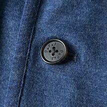 美品 PAPAS パパス P刺繍 刻印ボタン パイピング ウール テーラード ジャケット M 48 ネイビー 日本製 メンズ 秋冬 ブルゾン コート_画像9