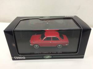 D-⑳【EBBRO】TOYOTA COROLLA 1100 1966 RED エブロ トヨタ カローラ ミニカー 車 模型【1/43scale】