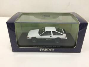 E-③【EBBRO】TOYOTA SPRINTER TRUENO AE86 GTV WHITE エブロ トヨタ スプリンター ホワイト ミニカー 車 模型【1/43scale】