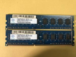 68★中古品 BIOS確認 デスクトップ用 NANYA 4GB 2Rx8 PC3-10600U 4GB×2枚 ★