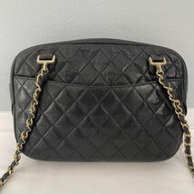 1円 CHANEL / シャネル マトラッセ ダブルチェーン ショルダーバッグ ラムレザー シリアルナンバーシール有 肩掛け可能_画像5