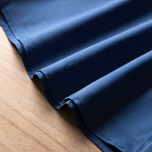 P2812-2XL 新品DCKMANY■シルク混 長袖シャツ メンズ ノーアイロン 形態安定 ドレスシャツ ワイシャツ 無地 ビジネス シャツ/ブルーの画像9