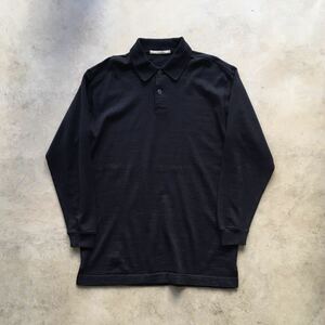 【PERRY ELLIS】ペリーエリス メリノウールニットポロセーター/M レア USA デザインニット ヴィンテージ 80s90s