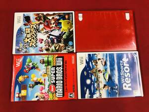 大乱闘スマッシュブラザーズX マリオカート Wii sports resort ニュー スーパーマリオブラザーズ 即落札!!! 4本 セット