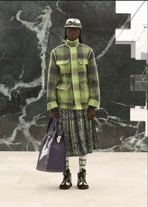 2021FW LOUIS VUITTON ルイヴィトン シースルーチェックジャケット ブルゾン Virgil Abloh ヴァージルアブロー ネオン プラダ ポケット