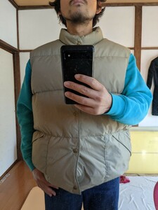 美品　80's USA製 XL L.L.BEAN VINTAGE エルエルビーン ビンテージ ダウン ベスト ジャケット ベージュ エディーバウアー