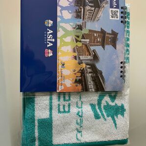 11／26開催の小江戸川越マラソンの参加賞です。タオル、卓上カレンダー。未開封です。タオルサイズは写真でご確認下さい。吸水力あり。