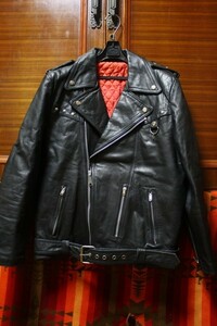  rare 80s Vintage D can small. character UK long Jean leather rider's jacket #90s old 666la rocker can p lycee tishona Lee zPUNK