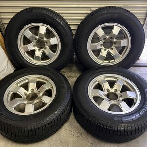 265/65R17 トヨタ 150後期 ランドクルーザープラド weds アルミホイール スタッドレスタイヤセット PCD139.7 7.5J +24 ミシュラン2018年製