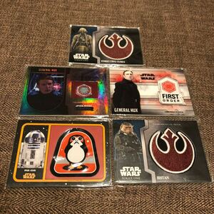 Topps starwars patch card トップス スターウォーズ パッチ カード 5枚セット シリアルあり