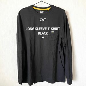 【CAT】CATERPILLAR キャタピラー 長袖Tシャツ ロンT メンズ 企業物 匿名配送 ブラック 黒 M