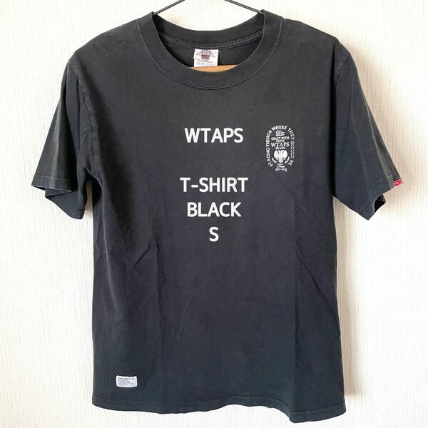 【WTAPS】 ダブルタップス クルーネックTシャツ 半袖 ロック バックプリント 匿名配送 メンズ 黒 ブラック S