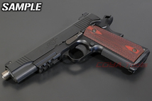 ★送料無料★艶無・天然木★ マルイ M1911用 COLT タイプ チェッカードWOOD GRIPS BROWN ( MEU ウッド グリップ ガバメント 木製 S_画像6