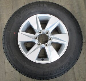 新車外し 150 ランクル プラド 純正 スペアタイヤ 6穴 ミシュラン LATITUDE TOUR 265/65R17 中古タイヤ ホイール 1本 後期 前期