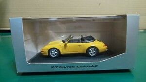 ☆美品 ☆未展示 ☆ミニチャンプス 1/43 ディーラー特注 ポルシェ911 カレラ ガブリオレ (イエロー) タイプ993 WAP 020 008 ～ 送料350円