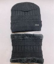メンズニット帽 ネックウォーマー 防寒 フリーサイズ_画像2