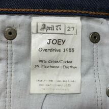 ★人気★ April77 エイプリル77 JOEY OVERDRIVE 1955 濃紺 リジッド ストレッチ タイト スリム スキニー デニム パンツ インディゴ 27 IDG_画像7