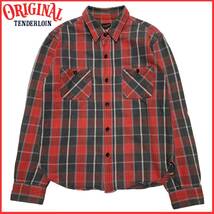 ★名作★ TENDERLOIN テンダーロイン T-HEAVY FLANNEL SHT 長袖 フランネル チェック シャツ ネルシャツ ヘビーネル トップス カットソー S_画像1