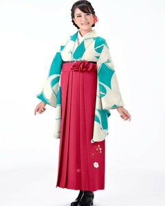 二尺袖 着物 袴フルセット 着物生地は日本製 袴と縫製は海外 着物丈は着付けし易いショート丈 新品 （株）安田屋 NO27234