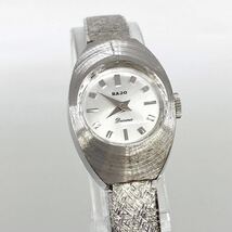 RADO Durance 手巻き式 腕時計 カットガラス バーインデックス 2針 シルバー 銀 ラドー デュランス ヴィンテージ Y136_画像4