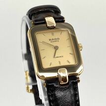 RADO FLORENCE 腕時計 クォーツ quartz バーインデックス サファイアクリスタル ゴールド ブラック 金黒 ラドー フローレンス Y141_画像4