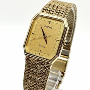 SEIKO Dolce 腕時計 オクタゴン クォーツ 3針 ゴールド 金 セイコー ドルチェ Y154