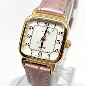 CITIZEN VEGA 腕時計 アラビアン quartz クォーツ 3針 ホワイト ゴールド 白 金 シチズン ベガ Y204