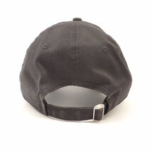 【1円】NEWERA x Yohji Yamamoto POUR HOMME FE-H82-974 9THIRTY ハンドペイントロゴ カーブドバイザーキャップ 帽子 ブラック メンズ_画像4