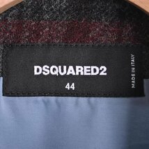 【新品未使用/国内正規/即決】DSQUARED2 ディースクエアード S71FB0399 ワイヤー入り チェック ウールジレ ベスト 44 グレー メンズ_画像5