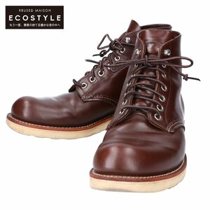 【1円】 RED WING レッドウィング 8134 レザー 6インチ クラシックワーク ラウンドトゥ ワークブーツ シューズ 8 1/2D チョコレート メンズ