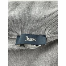 【22年製】HERNO ヘルノ MP000120U ウールｘシルク ニット切替 ダウン ジャケット 46 グレー メンズ_画像4