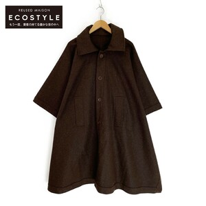 美品/ ANATOMICA アナトミカ CAPE ウール ケープ/ コート ブラウン メンズ