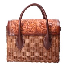 美品/ CARVING TRIBES カービングトライブス Carving Basket MS カービングバスケットマエストラ トートバッグ ブラウン レディース_画像4