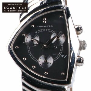 【1円】 HAMILTON ハミルトン 6345 ベンチュラ クロノグラフ 腕時計 シルバー メンズ